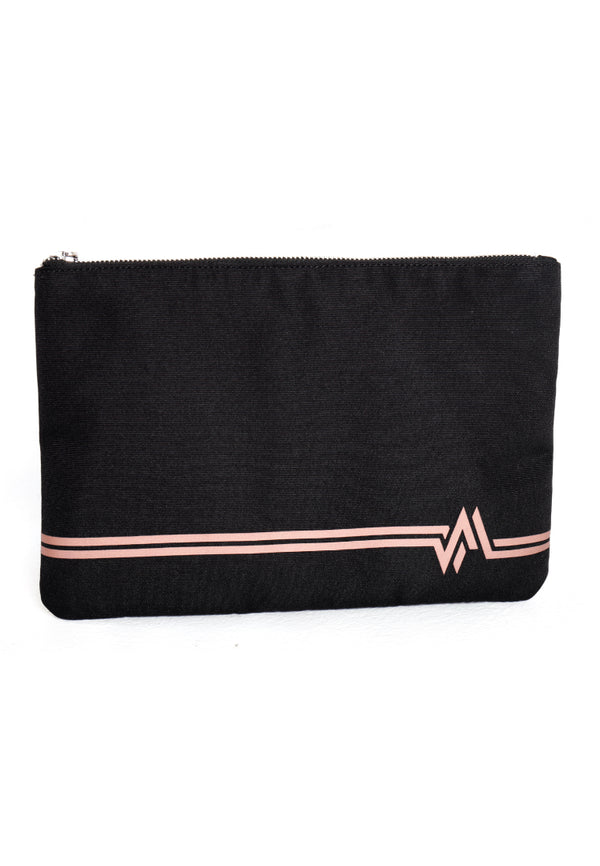 LOGOMARK PRINT ZIP POUCH (GOLD) - Ohnii Official Site