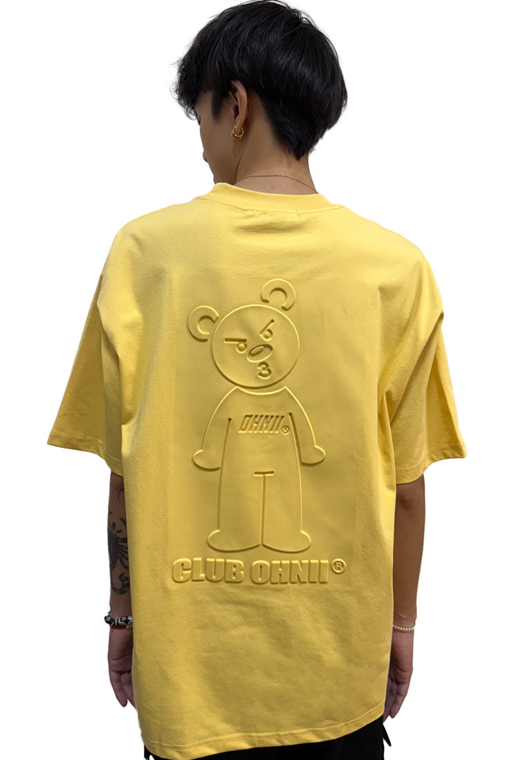 OVERSIZED 3D CLUB OHNII HAUGHTY BEAR COTTON JERSEY TSHIRT (MUSTARD YELLOW)
