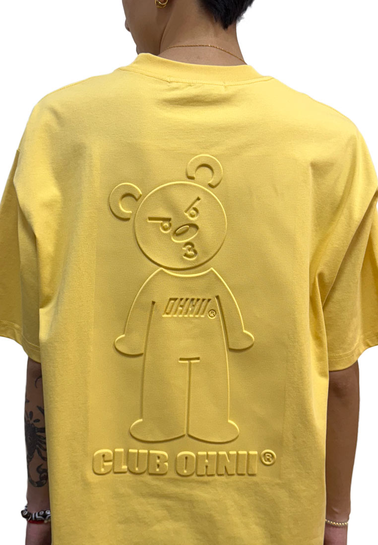 OVERSIZED 3D CLUB OHNII HAUGHTY BEAR COTTON JERSEY TSHIRT (MUSTARD YELLOW)