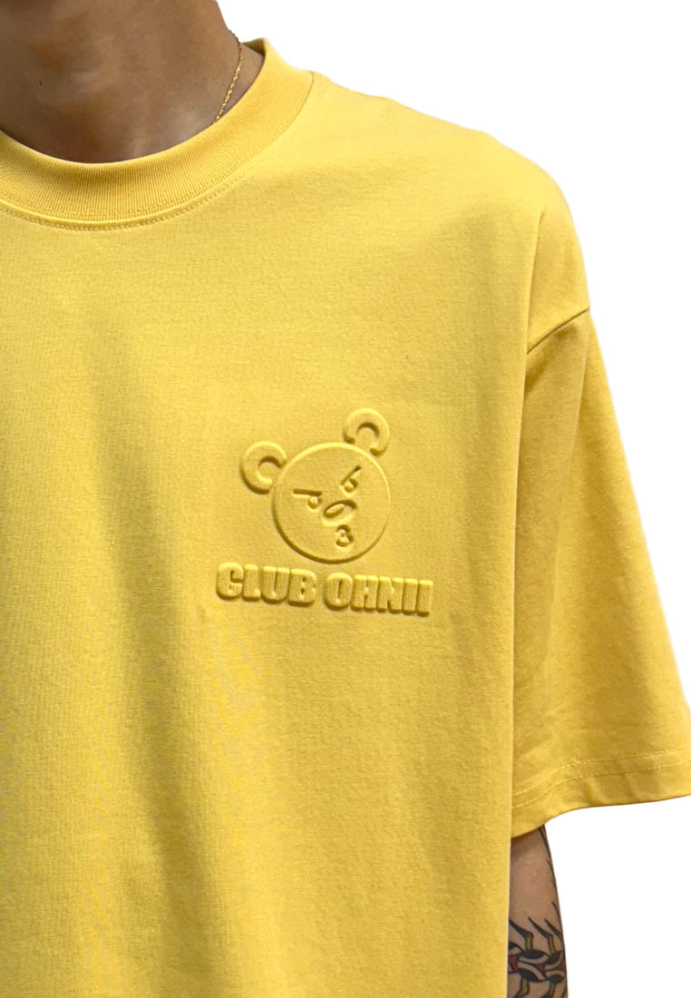OVERSIZED 3D CLUB OHNII HAUGHTY BEAR COTTON JERSEY TSHIRT (MUSTARD YELLOW)