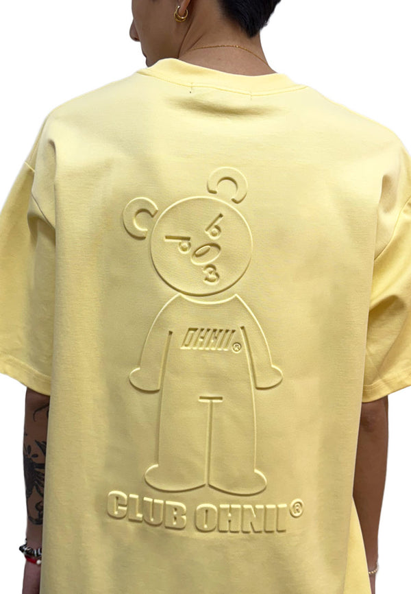 OVERSIZED 3D CLUB OHNII HAUGHTY BEAR COTTON JERSEY TSHIRT (YELLOW)