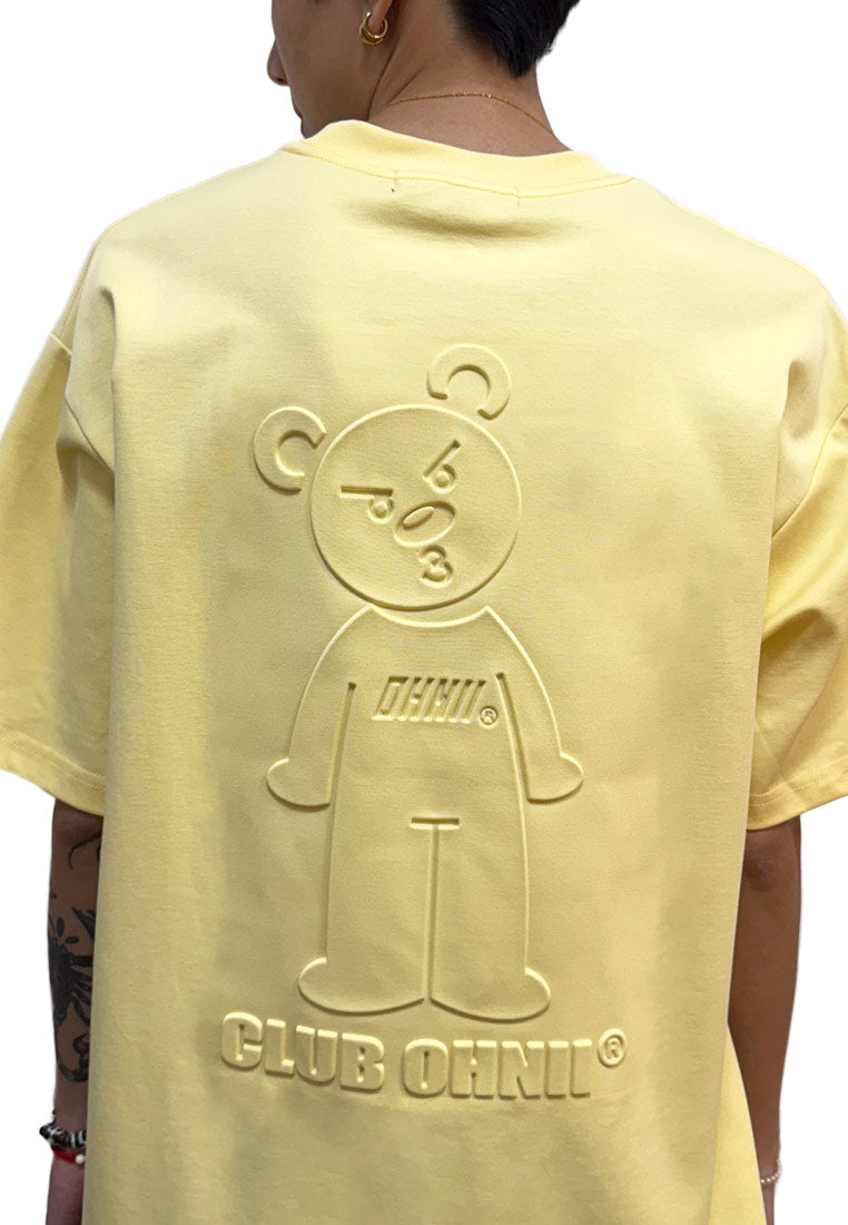 OVERSIZED 3D CLUB OHNII HAUGHTY BEAR COTTON JERSEY TSHIRT (YELLOW)