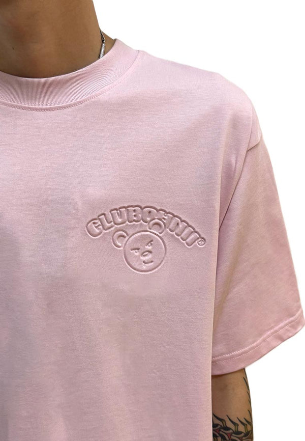 WATER-RESISTANCE: OVERSIZED 3D FEELING LUCKY HAUGHTY BEAR COTTON JERSEY TSHIRT (PINK)