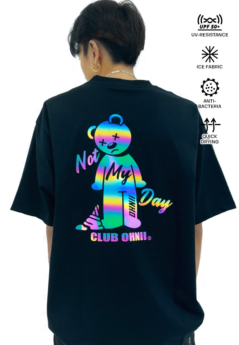 OVERSIZED ICE CREAM NOT MY DAY BEAR COTTON JERSEY TSHIRT