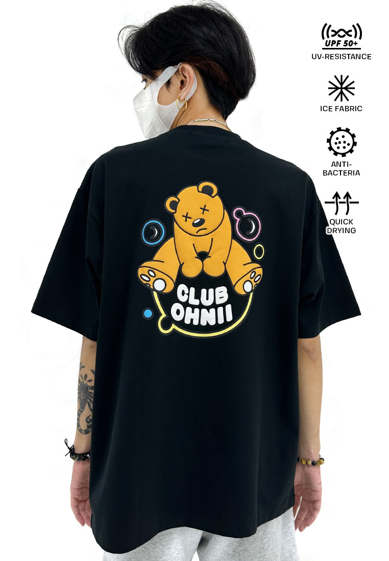 OVERSIZED BUBBLE BEAR (BLACK) COTTON JERSEY TSHIRT