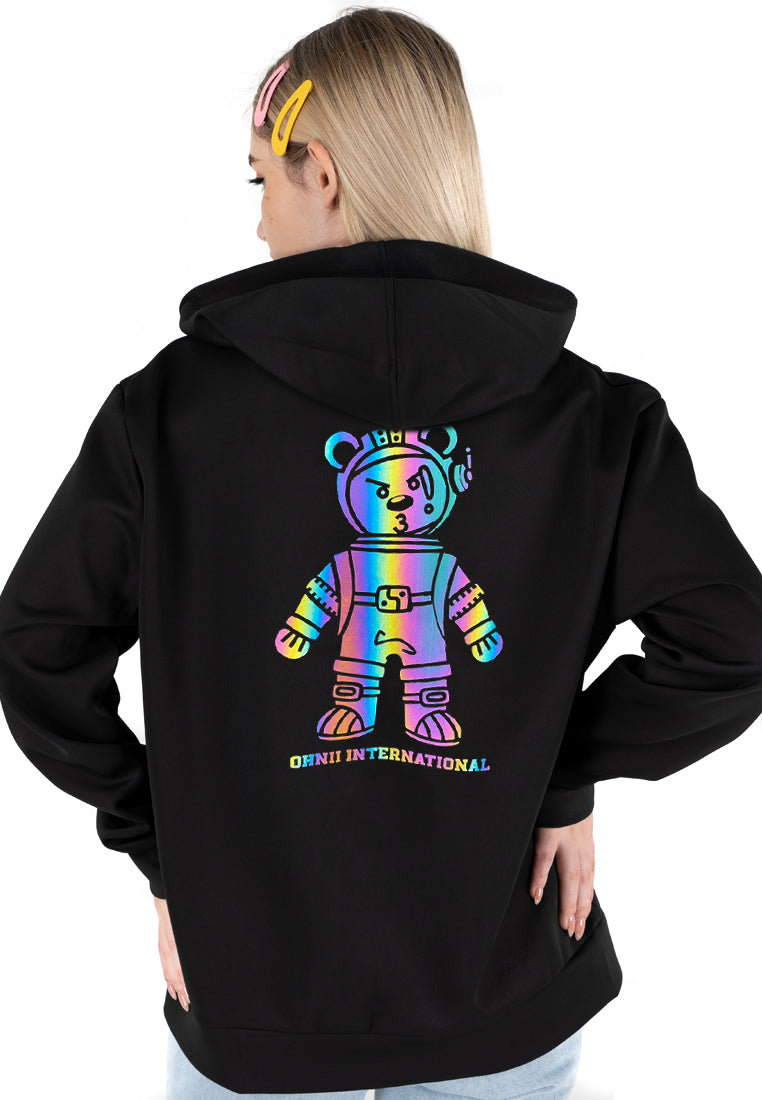 RAINBOW REFLECTIVE ASTRONAUT BEAR HOODIE