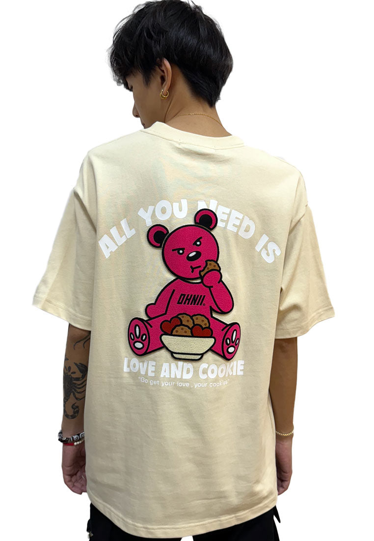 OVERSIZED COOKIE HAUGHTY BEAR COTTON JERSEY TSHIRT (KHAKI)