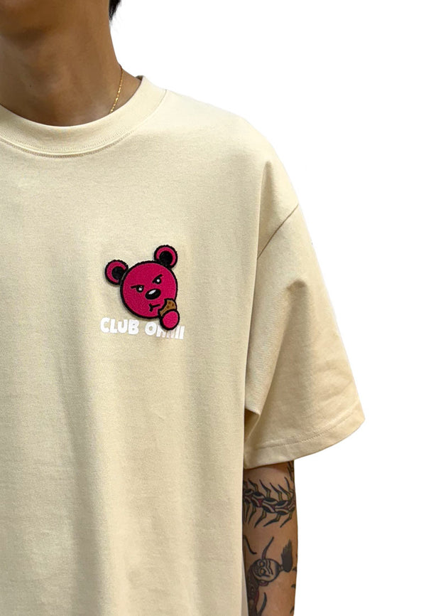 OVERSIZED COOKIE HAUGHTY BEAR COTTON JERSEY TSHIRT (KHAKI)