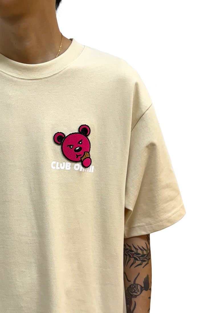 OVERSIZED COOKIE HAUGHTY BEAR COTTON JERSEY TSHIRT (KHAKI)