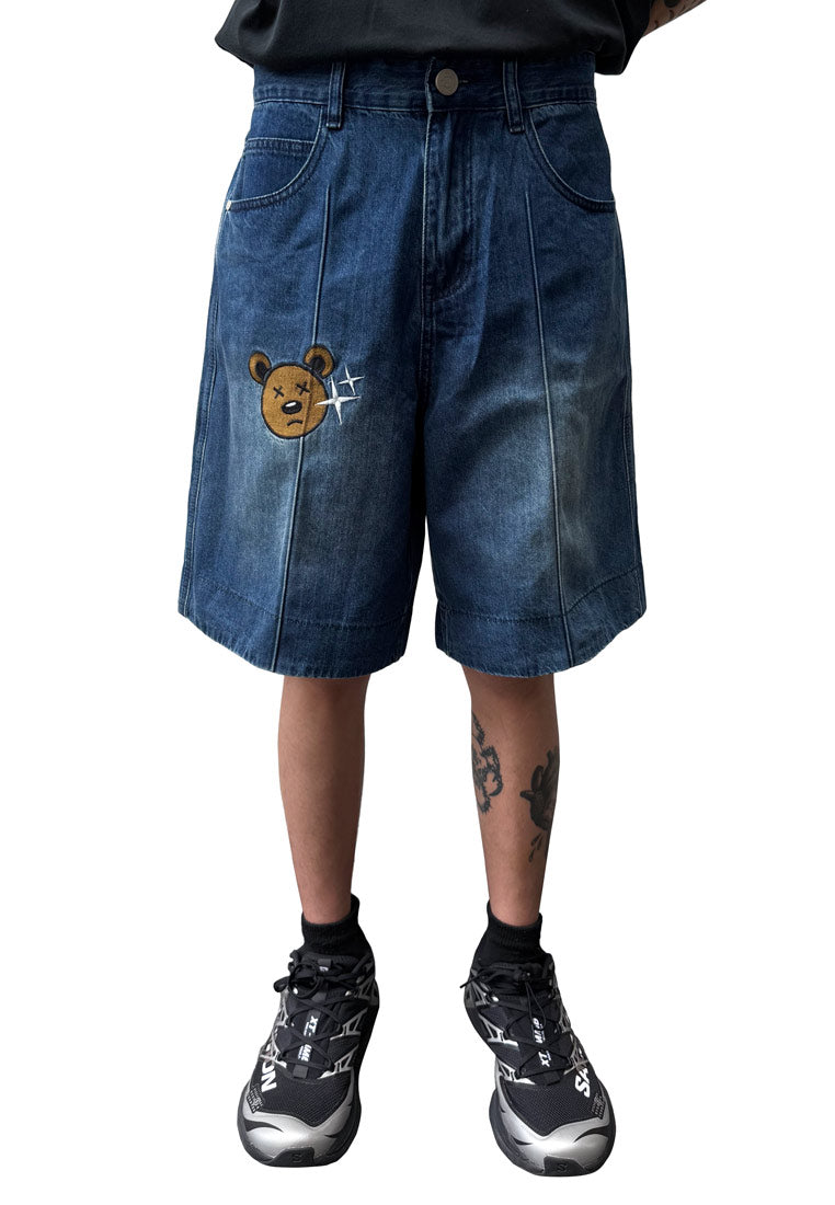 CLUB OHNII HAUGHTY BEAR STAR shorts in denim