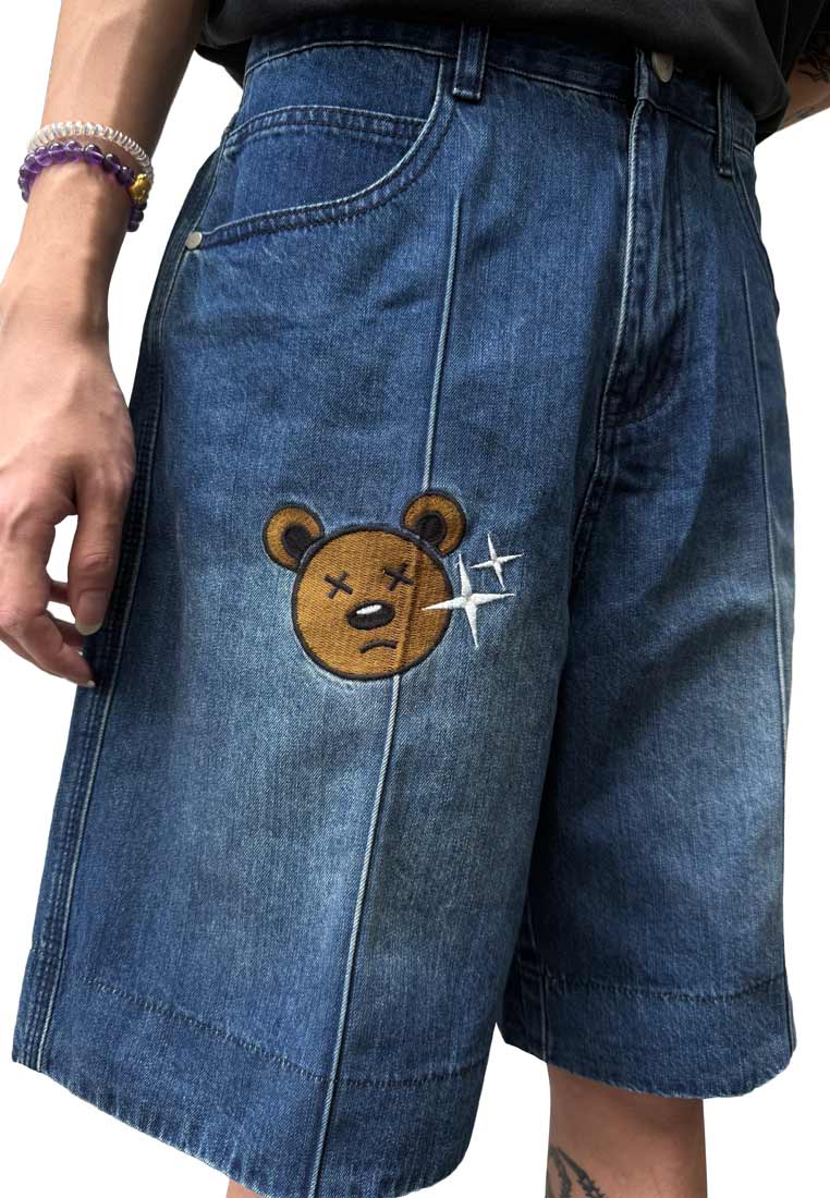 CLUB OHNII HAUGHTY BEAR STAR shorts in denim
