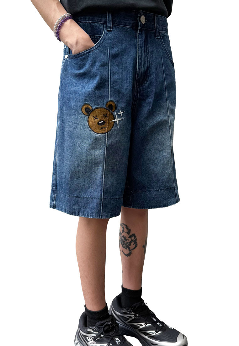 CLUB OHNII HAUGHTY BEAR STAR shorts in denim