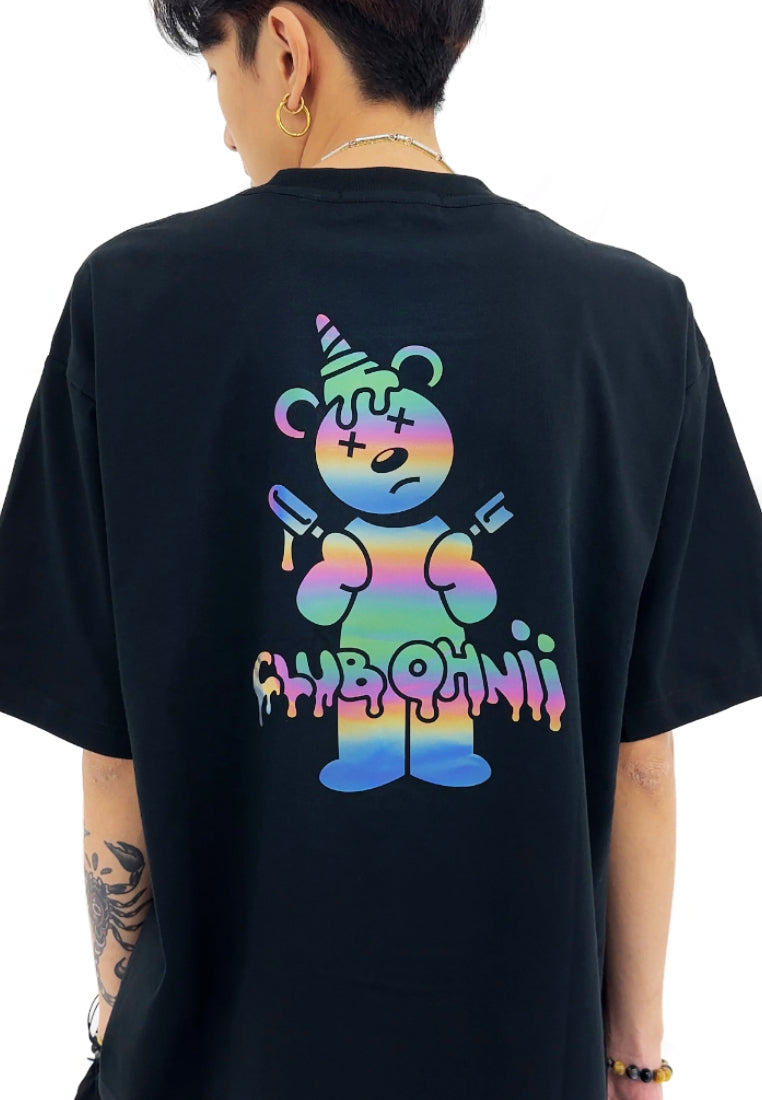 OVERSIZED ICE CREAM RAINBOW VER 1 BEAR COTTON JERSEY TSHIRT