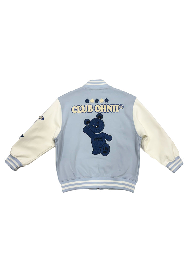 KIDS: CLUB OHNII HAUGHTY BEAR (BLUE) BASEBALL JACKET