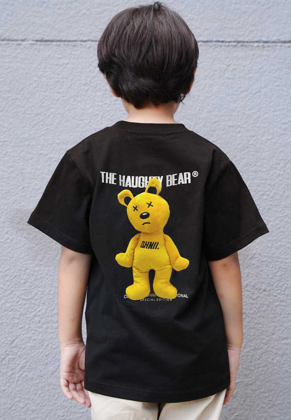 KIDS: TOY BLACK HAUGHTY BEAR KIDS TEE