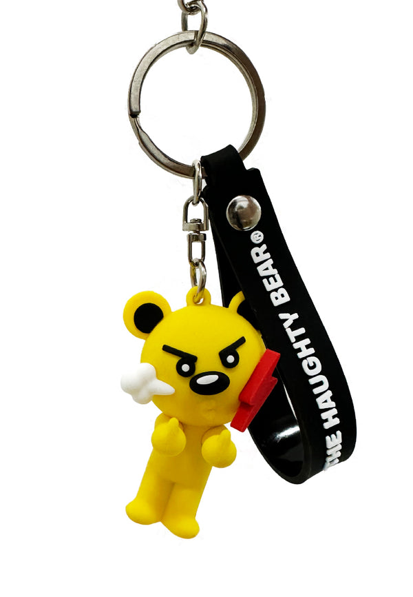 OHNII HAUGHTY BEAR KEYCHAIN