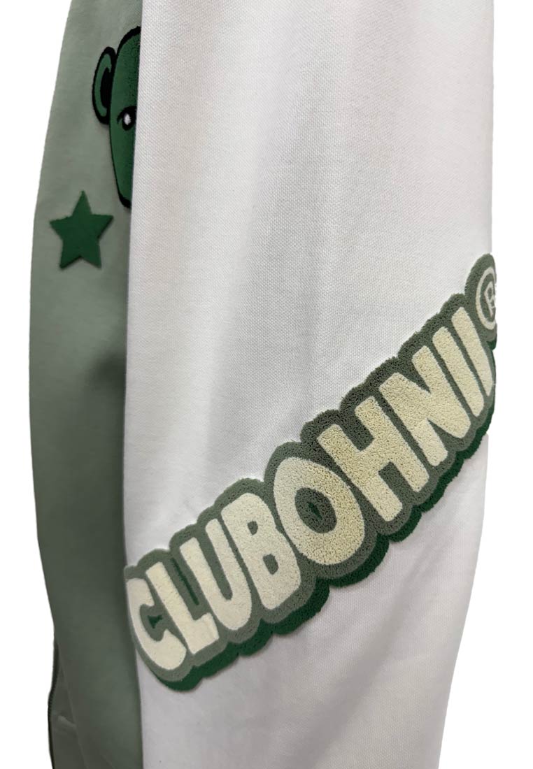 OVERSIZED STAR CLUB OHNII INTERNATIONAL BASEBALL JACKET (GREEN)