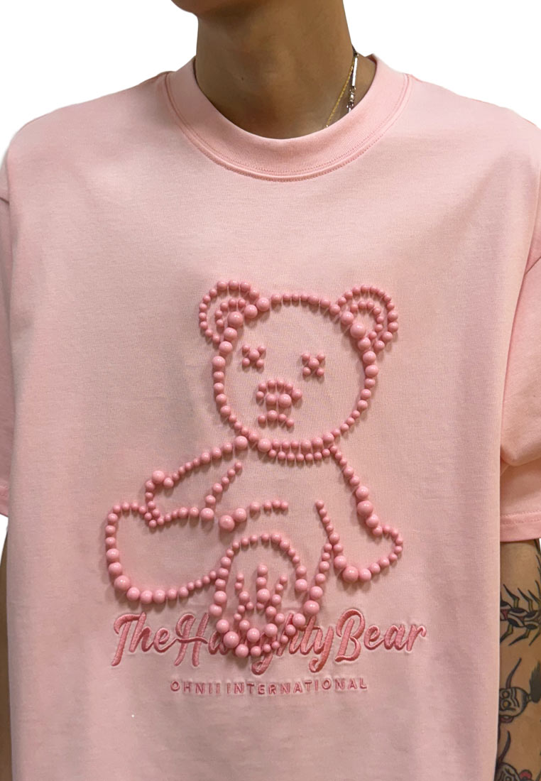 OVERSIZED PEARL HAUGHTY BEAR (PINK) COTTON JERSEY TSHIRT