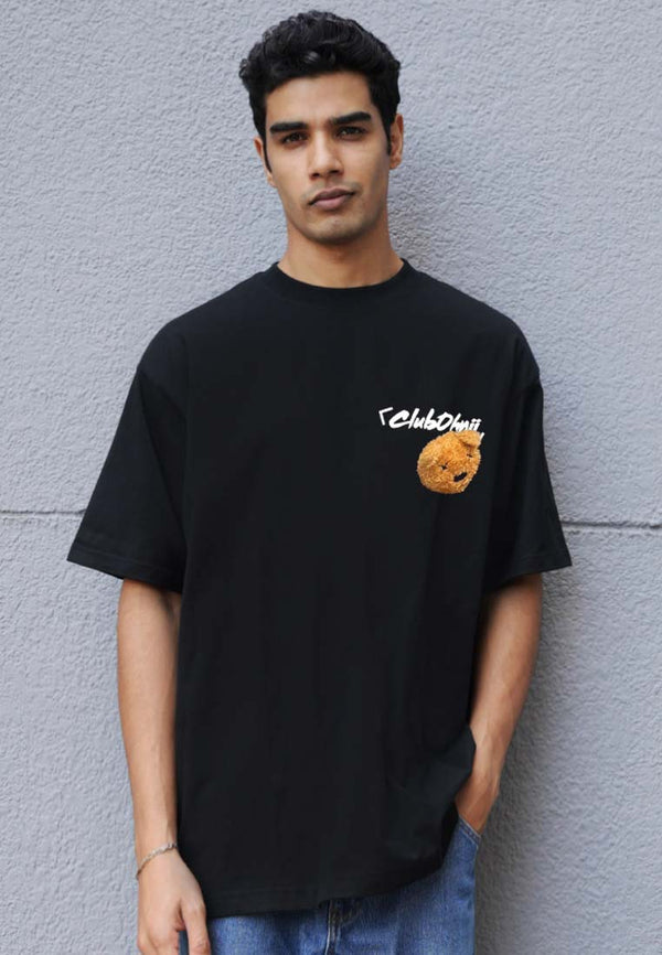 OVERSIZED PLUSH TOY HAUGHTY BEAR (BLACK) COTTON JERSEY TSHIRT