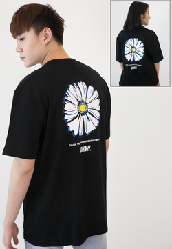 OVERSIZED HOPE DAISY PRINT COTTON JERSEY TSHIRT - Ohnii Official Site