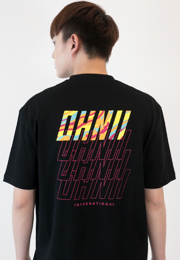 OVERSIZED CAMO REPETITION PRINT COTTON JERSEY T-SHIRT - Ohnii Official Site