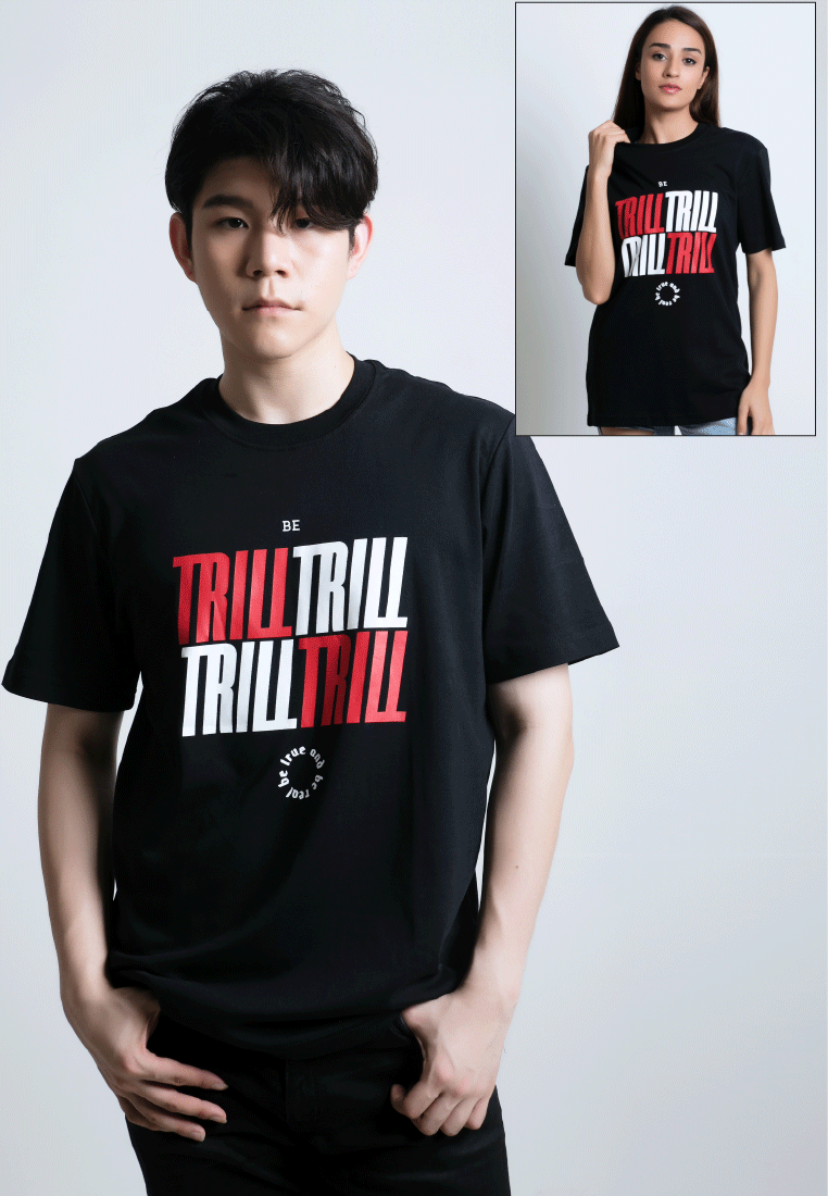 BE TRILL PRINT COTTON JERSEY T-SHIRT - Ohnii Official Site