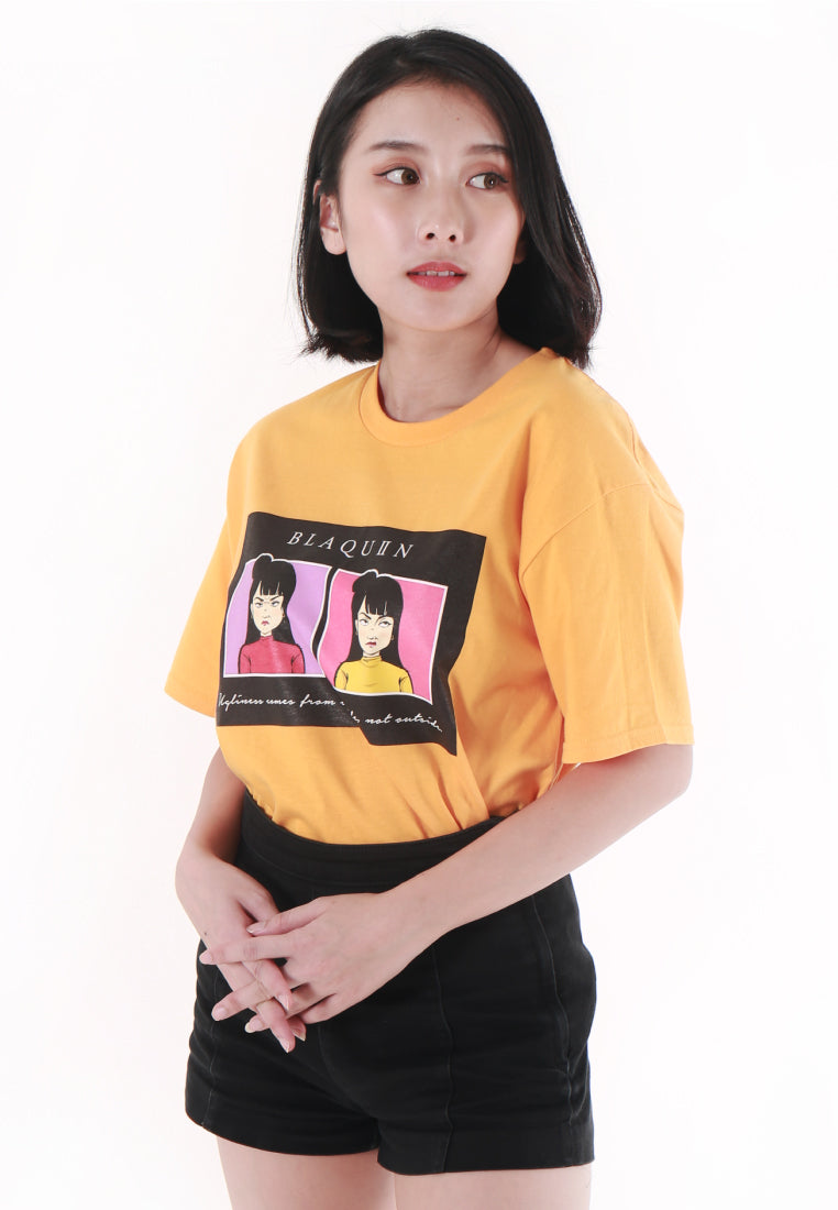 BLAQUIIN GRIMACE GRAPHIC TEE (YL) - Ohnii Official Site