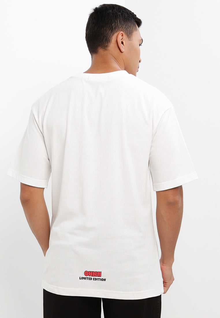 OVERSIZED FUCKIN COOL LANSI BEAR COTTON JERSEY TSHIRT (WHITE)