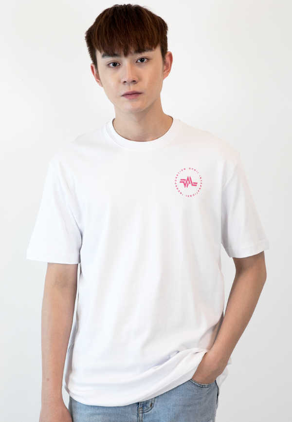 OVERSIZED LOGO CAMO PRINT COTTON JERSEY T-SHIRT (WHITE) - Ohnii Official Site