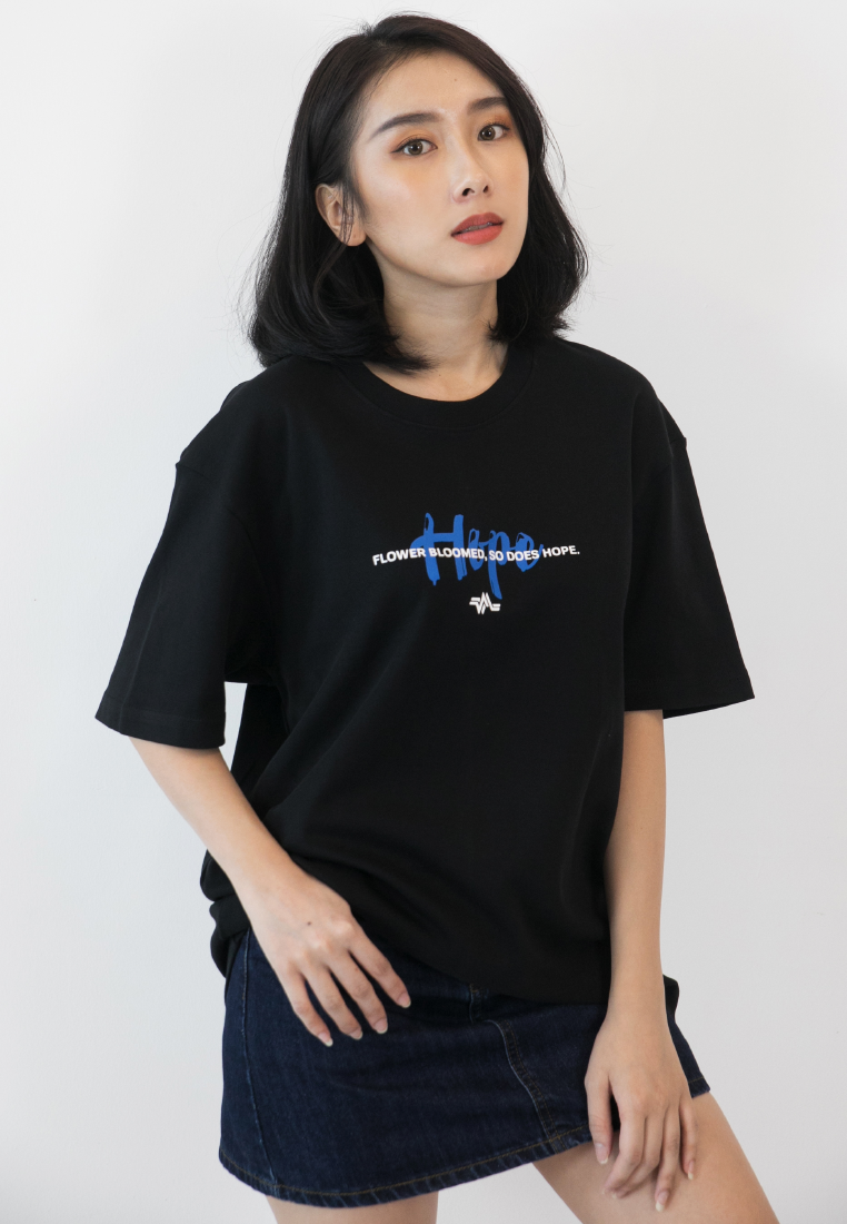 OVERSIZED HOPE DAISY PRINT COTTON JERSEY TSHIRT - Ohnii Official Site