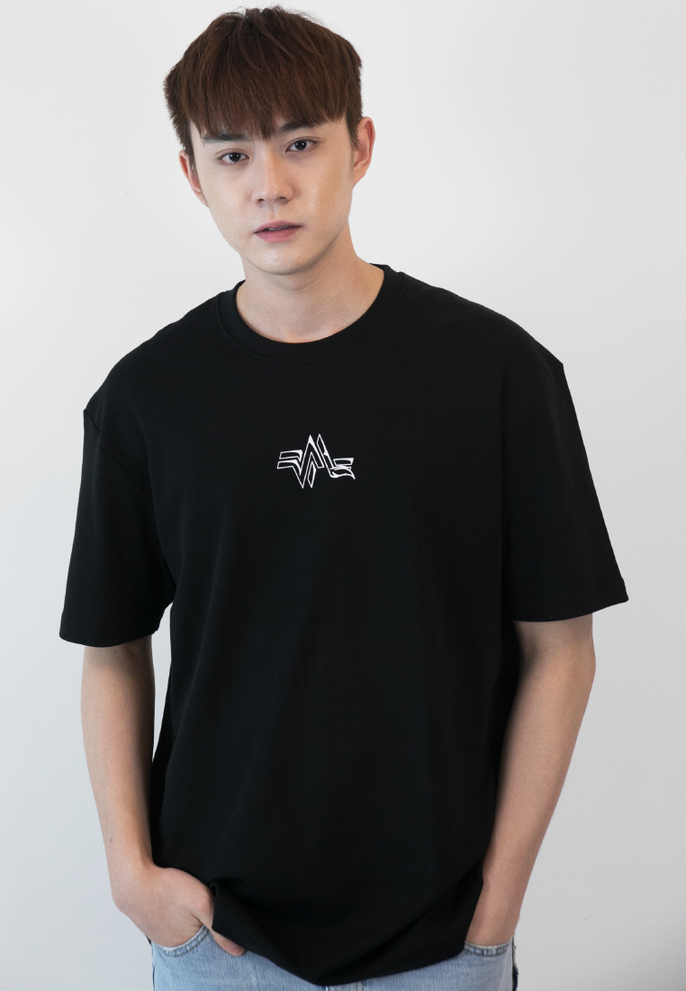OVERSIZED KITSUNE PRINT COTTON JERSEY TSHIRT - Ohnii Official Site