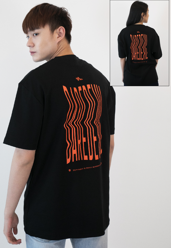OVERSIZED DAREDEVIL PRINT COTTON JERSEY TSHIRT - Ohnii Official Site