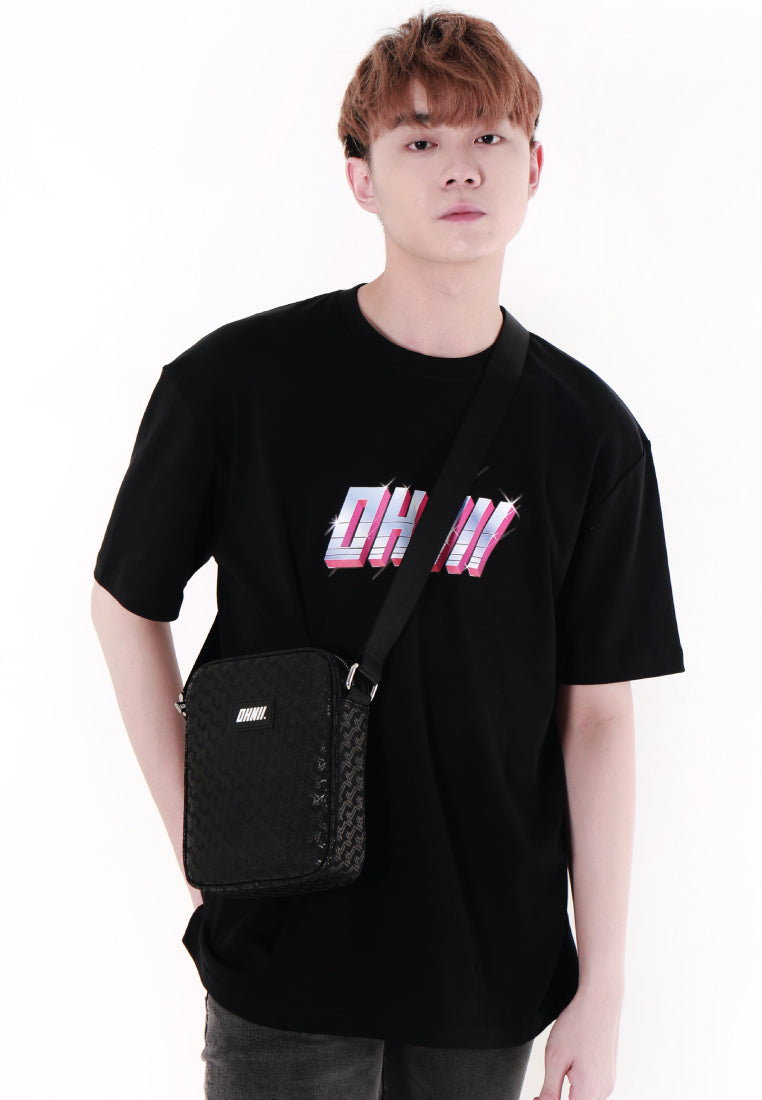 MONOGRAM PRINT NYLON CROSSBODY BAG - Ohnii Official Site