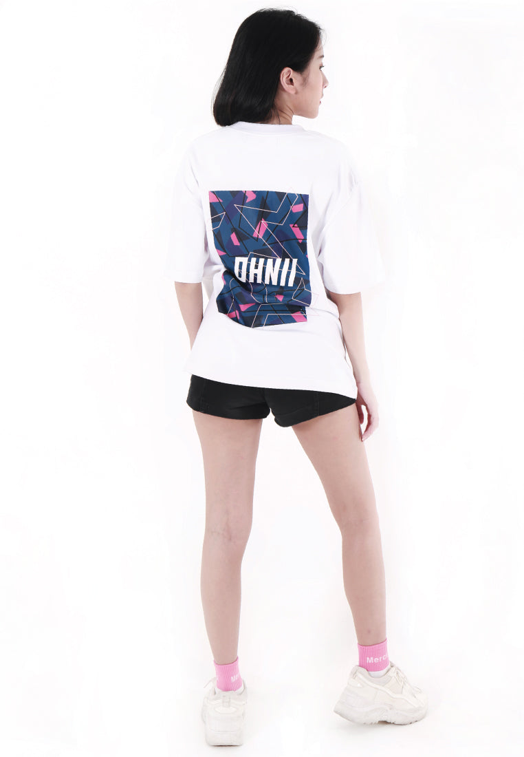 OVERSIZED LOGO CAMO PRINT COTTON JERSEY T-SHIRT (WHITE) - Ohnii Official Site