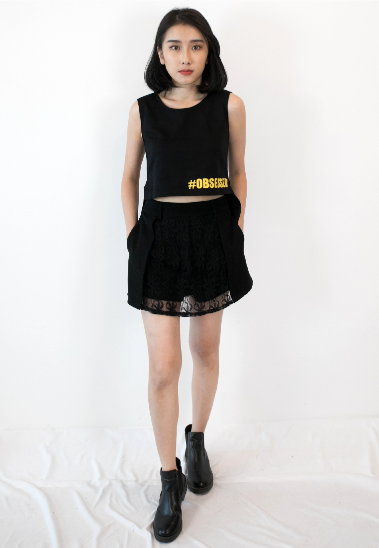 BLAQUIIN #OBSESSED Back Laced Up Women Tank Top - Ohnii Official Site