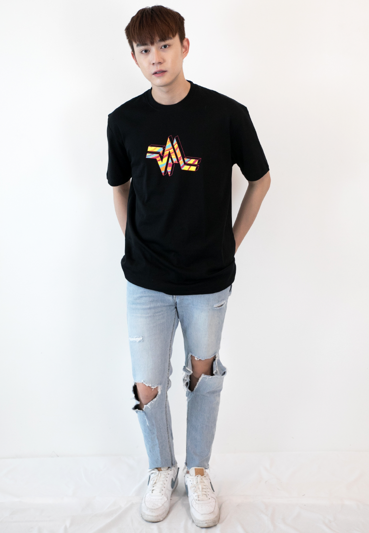 OVERSIZED CAMO REPETITION PRINT COTTON JERSEY T-SHIRT - Ohnii Official Site