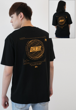OVERSIZED FUTURISTIC PRINT COTTON JERSEY TSHIRT - Ohnii Official Site