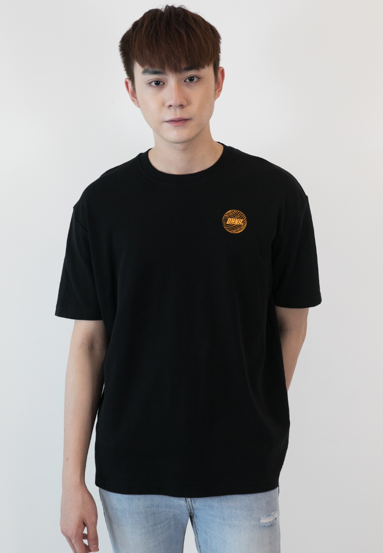 OVERSIZED FUTURISTIC PRINT COTTON JERSEY TSHIRT - Ohnii Official Site