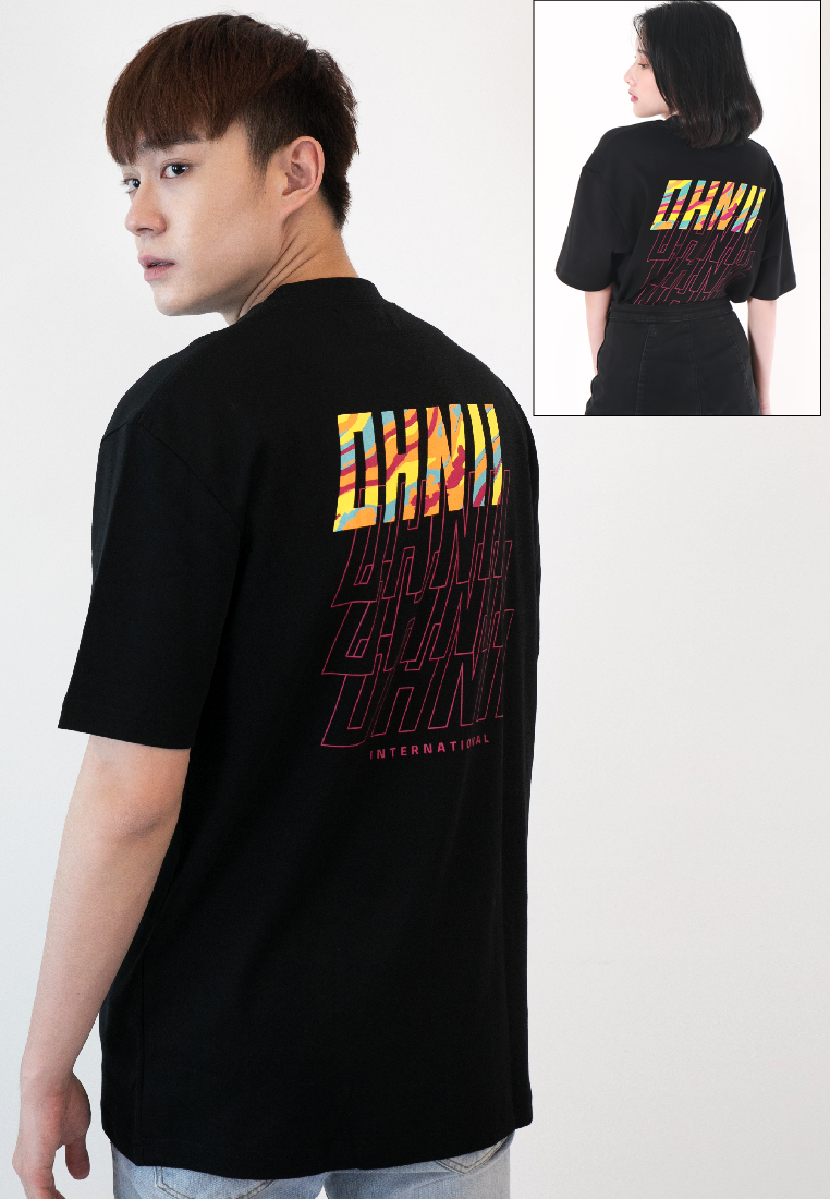 OVERSIZED CAMO REPETITION PRINT COTTON JERSEY T-SHIRT - Ohnii Official Site