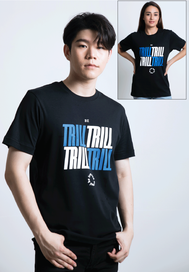 BE TRILL PRINT COTTON JERSEY T-SHIRT - Ohnii Official Site