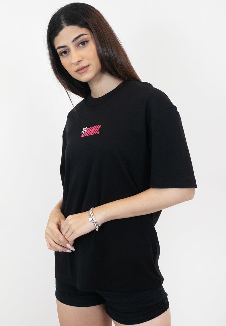 OVERSIZED BE LIKE A CACTUS COTTON JERSEY TSHIRT (BL) - Ohnii Official Site