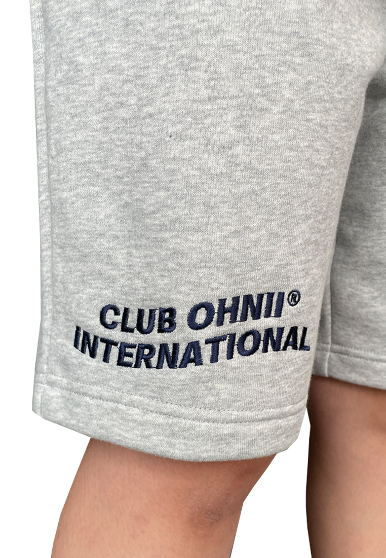 EMBROIDERED CLUB OHNII INTERNATIONAL LOGO SHORTS