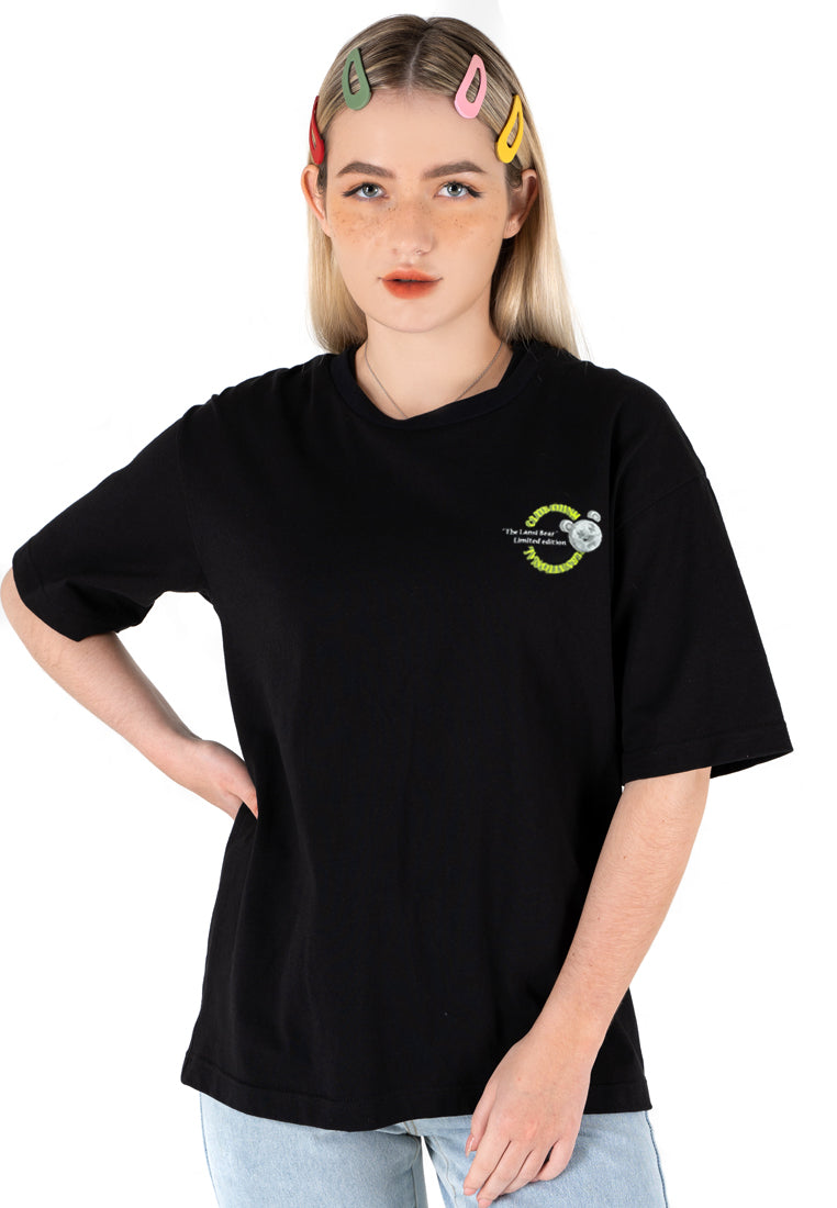 OVERSIZED 3D COMET PIT BEAR COTTON JERSEY TSHIRT