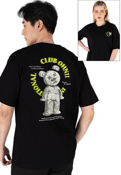 OVERSIZED 3D COMET PIT BEAR COTTON JERSEY TSHIRT