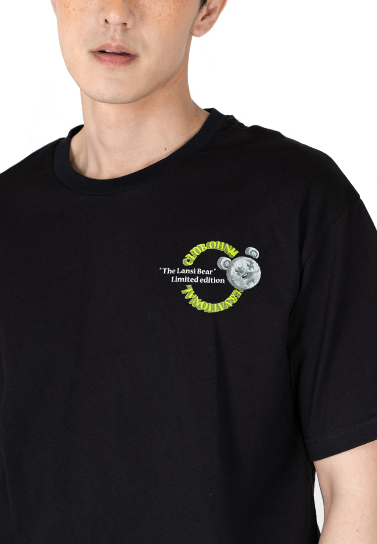 OVERSIZED 3D COMET PIT BEAR COTTON JERSEY TSHIRT