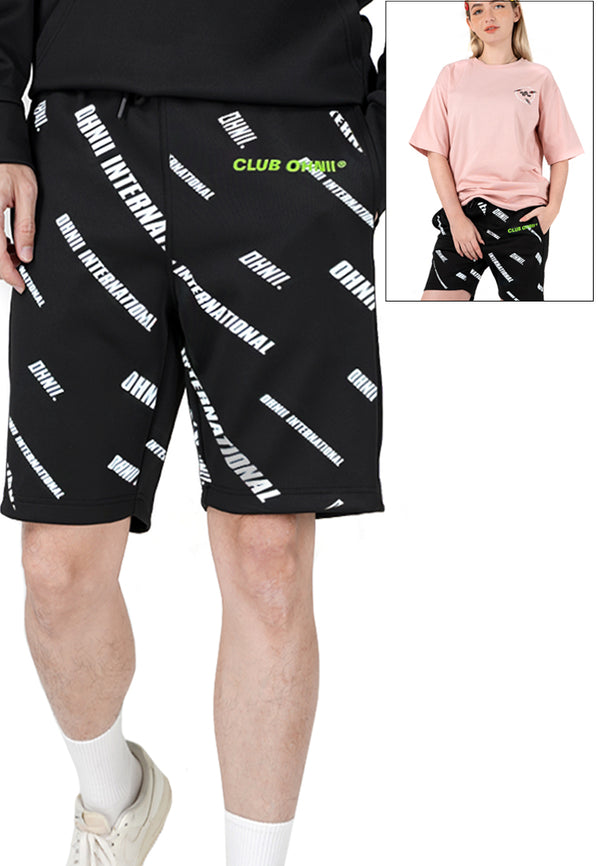 ALL OVER OHNII INTERNATIONAL LOGO SHORTS