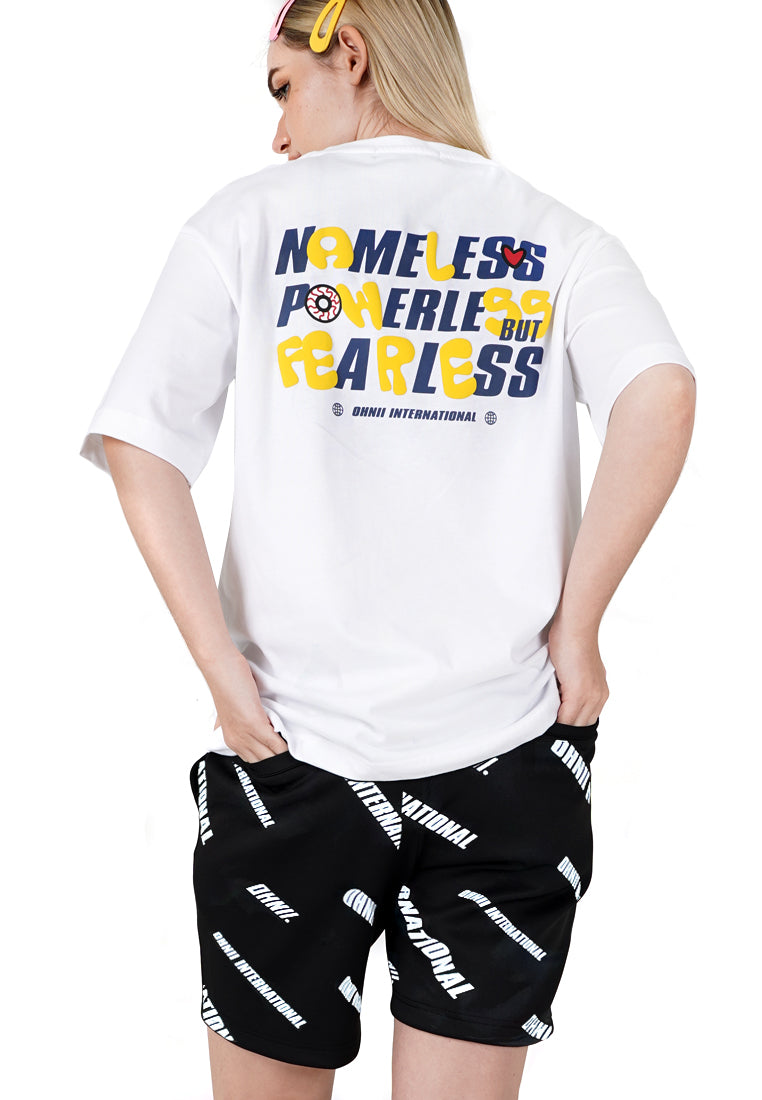 ALL OVER OHNII INTERNATIONAL LOGO SHORTS