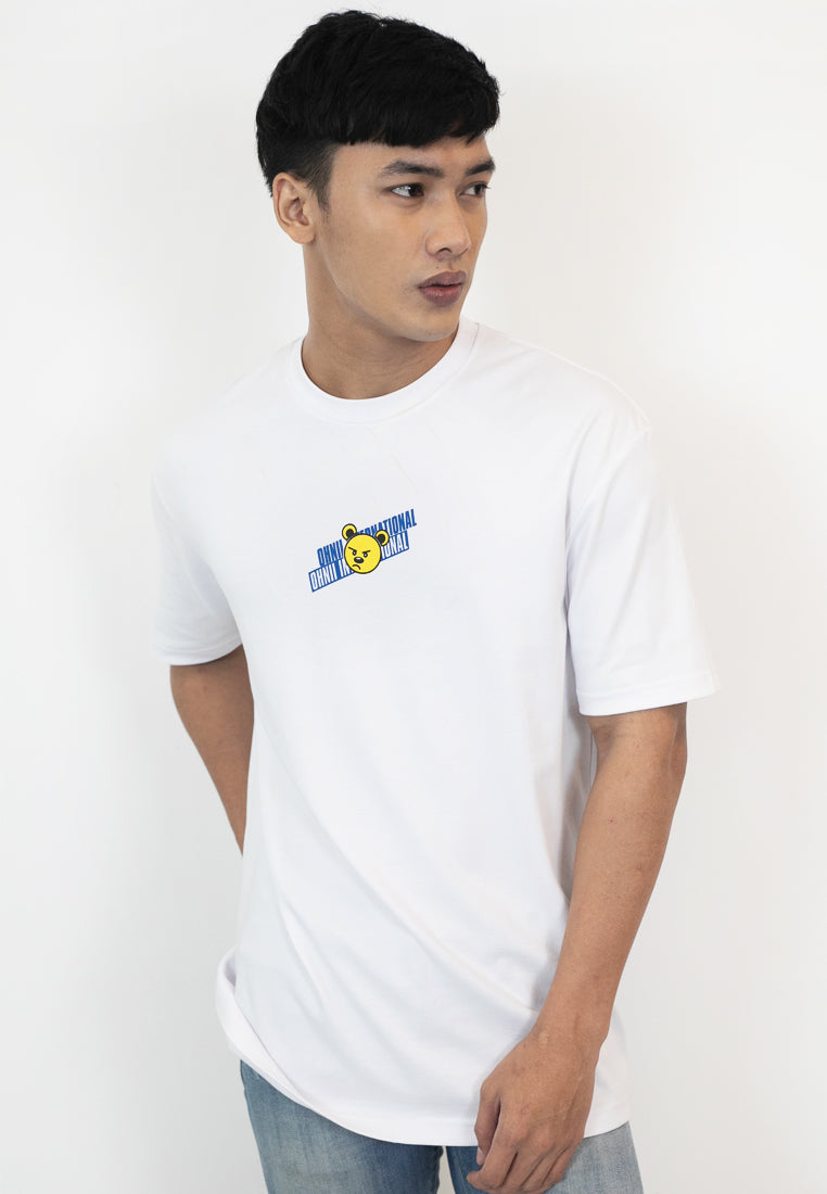 OVERSIZED INTERNATIONAL BEAR COTTON JERSEY TSHIRT (WHITE) - Ohnii Official Site