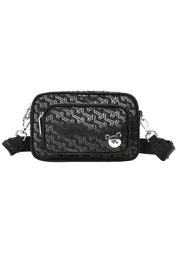 OHNII BEAR LOGO PRINT NYLON CROSSBODY BAG