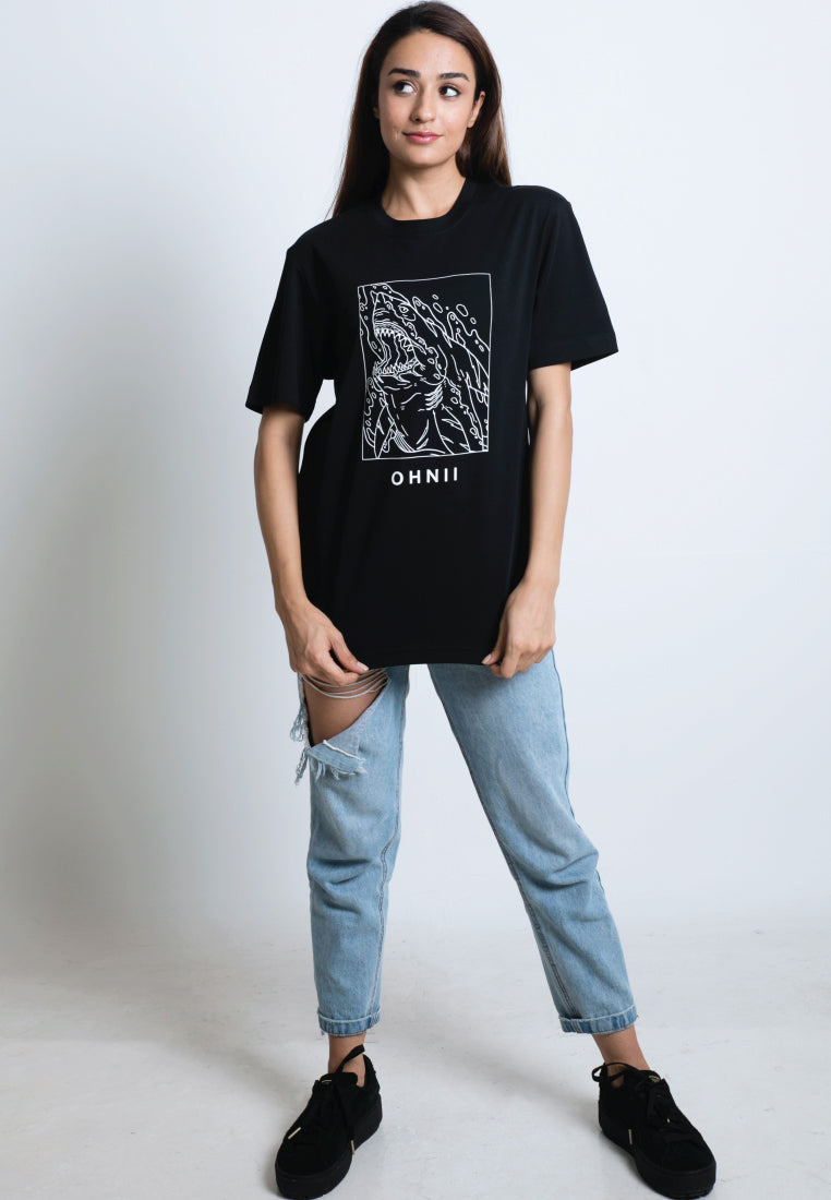 Fearless Shark-Print Cotton Jersey T-Shirt - Ohnii Official Site